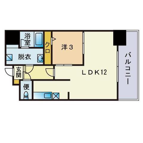 MAIZURU BAY MID SQUARE(1LDK/4階)の間取り写真