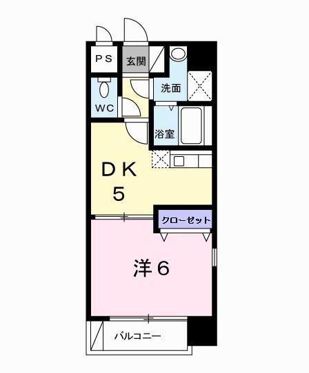 プレジデンシャル白山(1DK/3階)の間取り写真