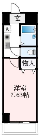 スタンドアップ古市(1K/2階)の間取り写真