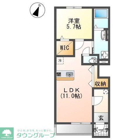 ベルパーク(1LDK/1階)の間取り写真