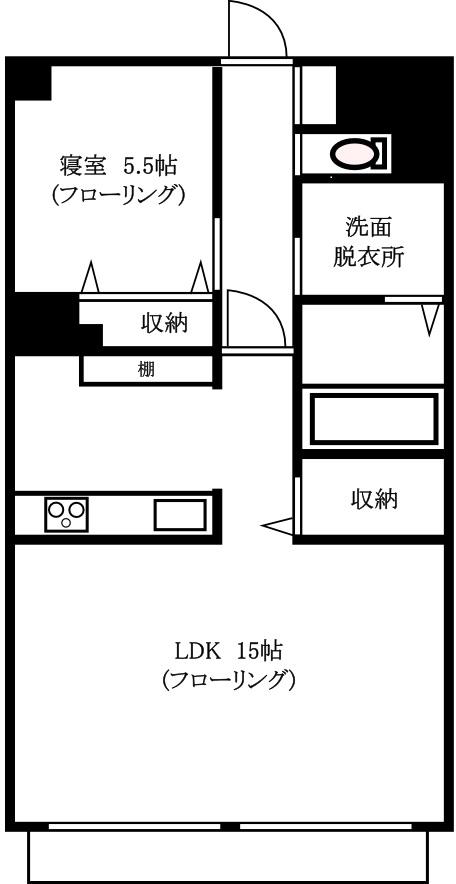 チサンマンション勾当台通 905(1LDK/9階)の間取り写真