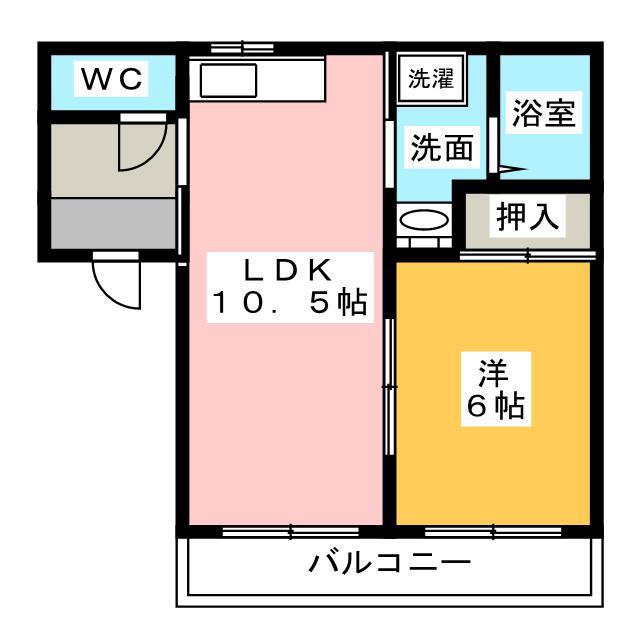 コーポプライムA(1LDK/1階)の間取り写真