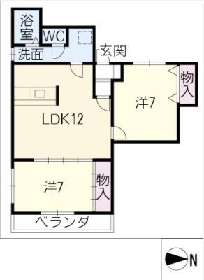 マンション ビクトリー(2LDK/1階)の間取り写真