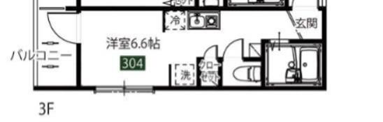 メルディア大谷口(1K/3階)の間取り写真