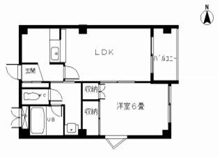 メゾン南手城(1LDK/1階)の間取り写真