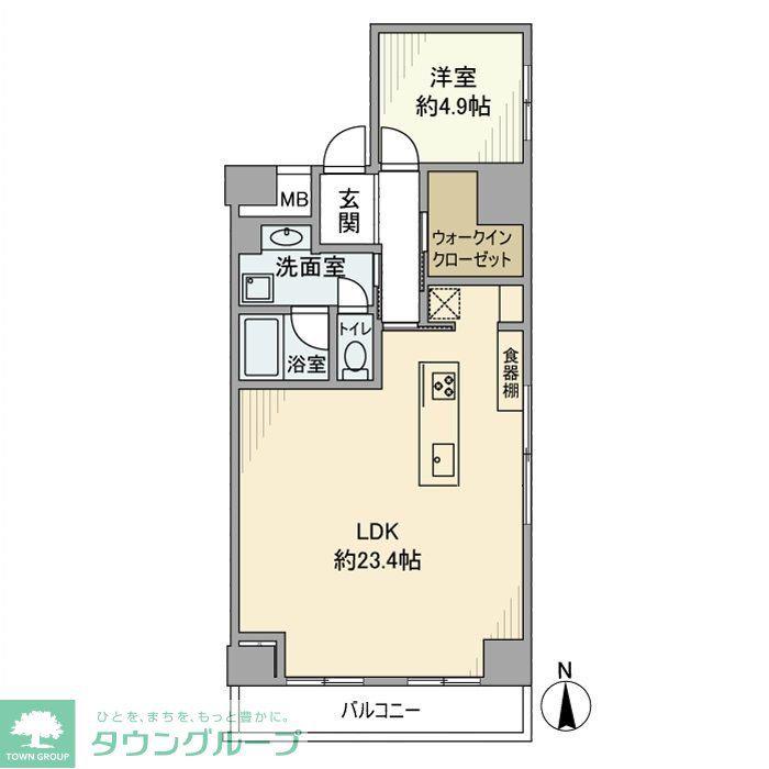 シティコープ浅草橋III(1LDK/6階)の間取り写真