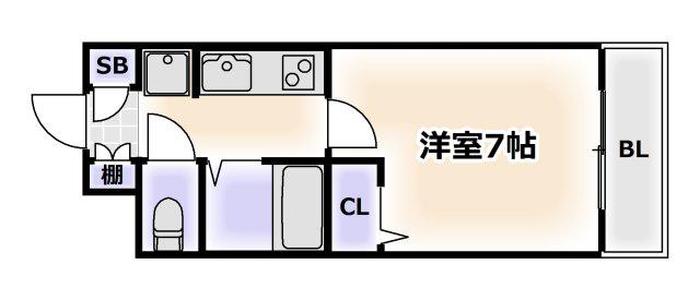 アーバンエース日本橋パル(1K/10階)の間取り写真
