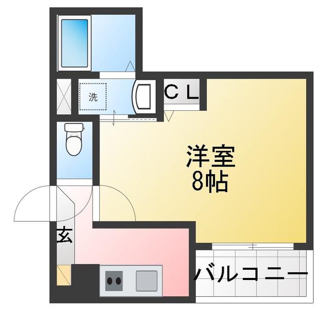 JACK IMANARII(1K/1階)の間取り写真