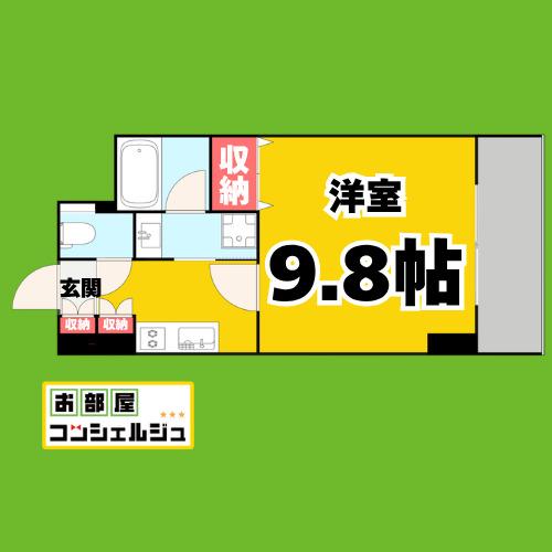 S-FORT桜山(1K/2階)の間取り写真