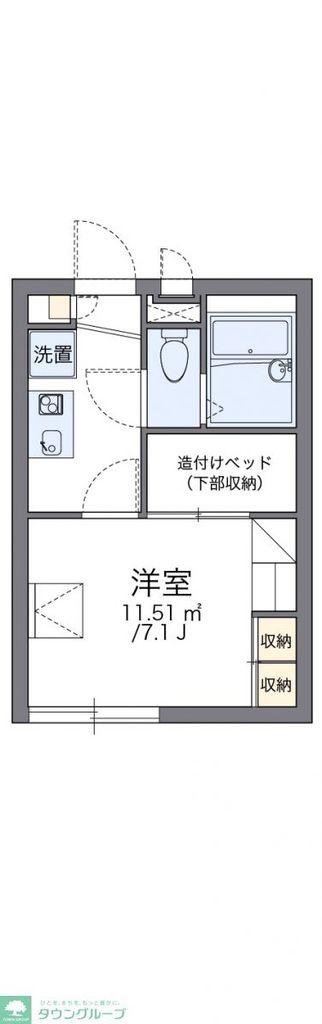 レオパレスプレアデス(1K/2階)の間取り写真