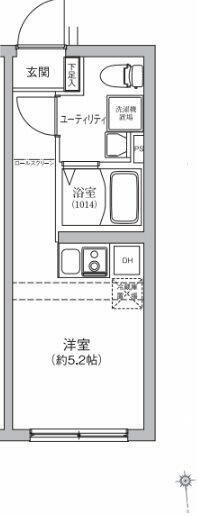 ベルシードステアー亀戸(ワンルーム/4階)の間取り写真