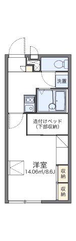 レオパレスアクシオンII(1K/1階)の間取り写真