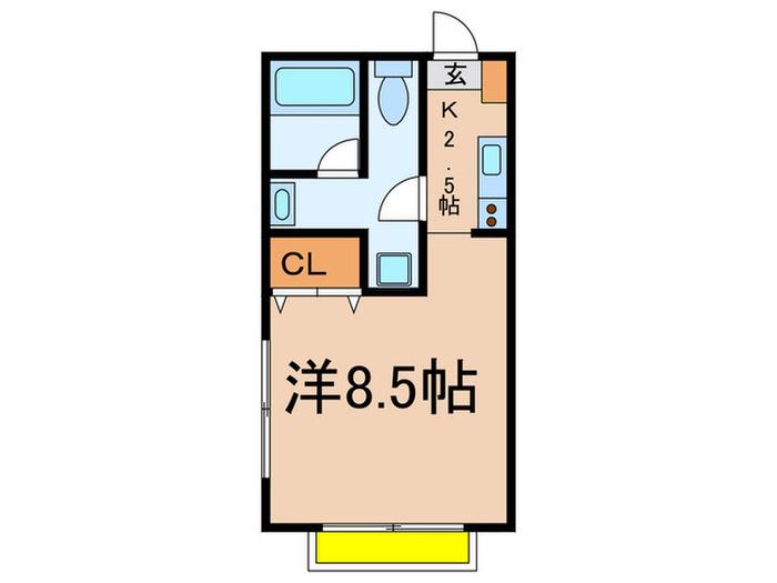 MSTプレステージ(1K/3階)の間取り写真