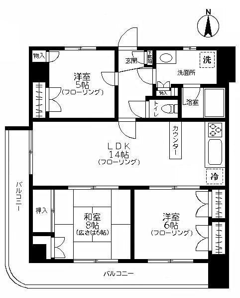 ロイヤルマリーンハイム(3LDK/3階)の間取り写真