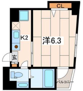 アビタシオン サノ(1K/3階)の間取り写真