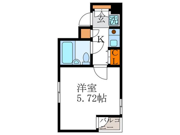 サンシティ四条大宮シャトー朝日(1K/4階)の間取り写真