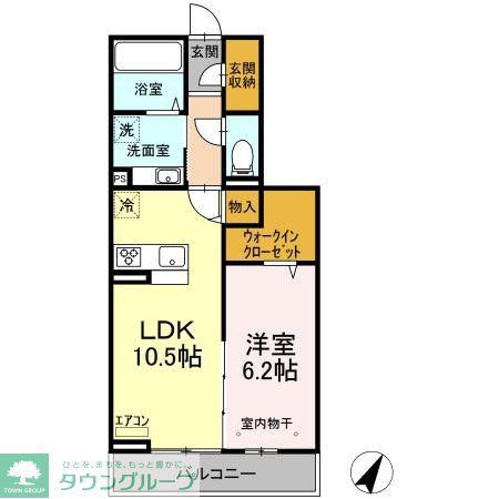 コンフォルト(1LDK/2階)の間取り写真