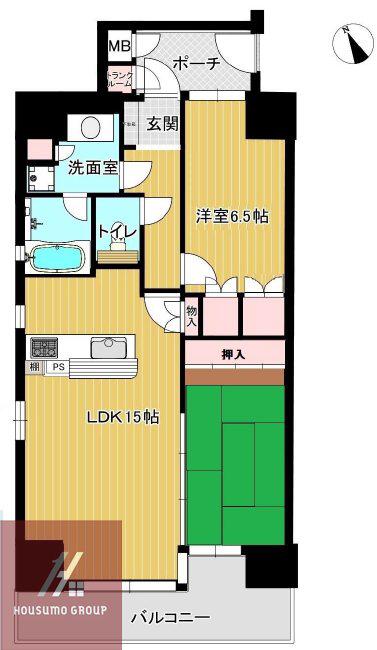 藤和シティホームズ中之島(2LDK/12階)の間取り写真