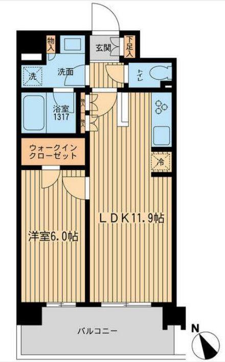 BLESS上池袋(1LDK/3階)の間取り写真