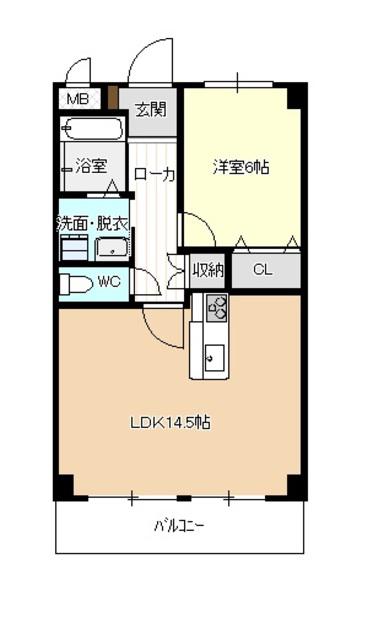 コーポ中野(1LDK/2階)の間取り写真