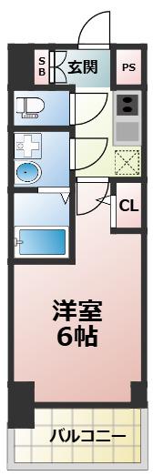 S-RESIDENCE布施AVENTRA(1K/4階)の間取り写真