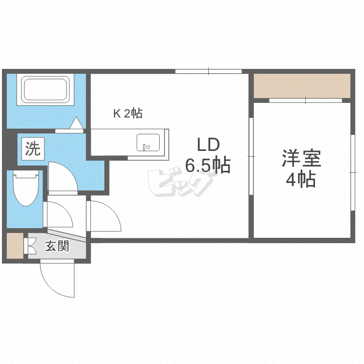 ACTIVAT南郷13丁目スクエア(1LDK/3階)の間取り写真