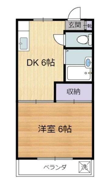 ハイツ杉山(1DK/1階)の間取り写真