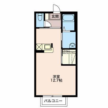 ルミエール三谷北(ワンルーム/2階)の間取り写真