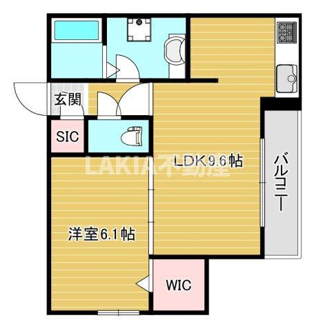 カーサルミノサ駒川(1LDK/2階)の間取り写真