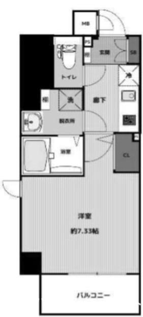 セオリー五条天神川(1K/11階)の間取り写真