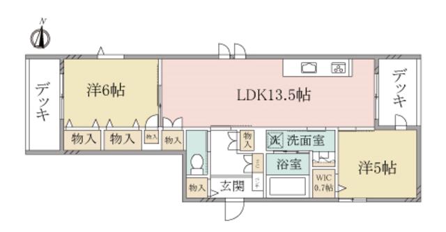 ヘーベルヴィレッジ西荻窪善福寺フォルス善福寺III(2LDK/1階)の間取り写真