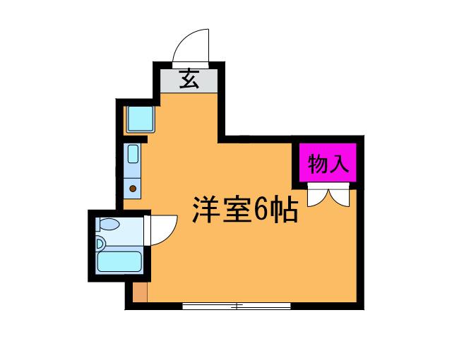 コバルト平野西(ワンルーム/3階)の間取り写真