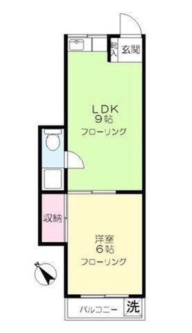 佐野マンション(1LDK/3階)の間取り写真