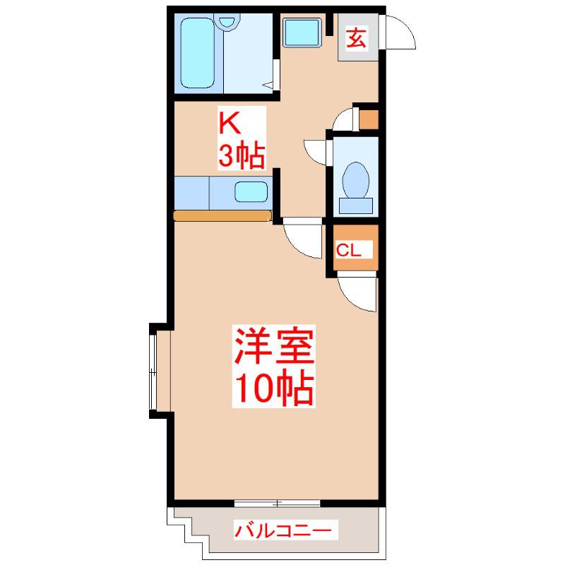 コンフォール上本町(1K/5階)の間取り写真