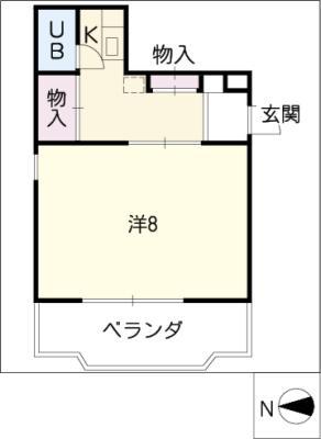 アーバンハイツ青山(ワンルーム/1階)の間取り写真