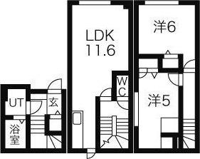  パルティール豊平 (2LDK/1階)の間取り写真