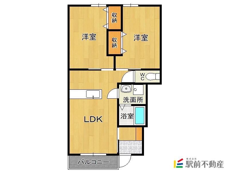 パーチェ・コセA(2LDK/1階)の間取り写真