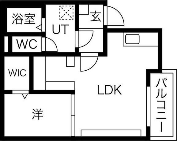 STORIA六番町(1LDK/1階)の間取り写真