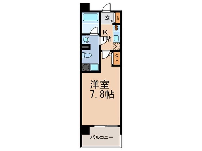 SANKO CENTRE URBAN(1K/5階)の間取り写真