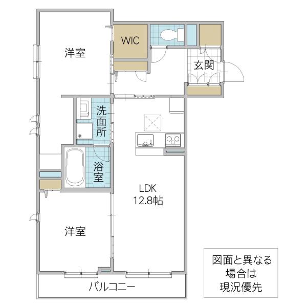アベニュー J(2LDK/1階)の間取り写真