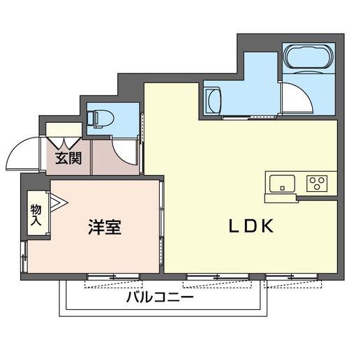 グリーンメゾン(1LDK/1階)の間取り写真