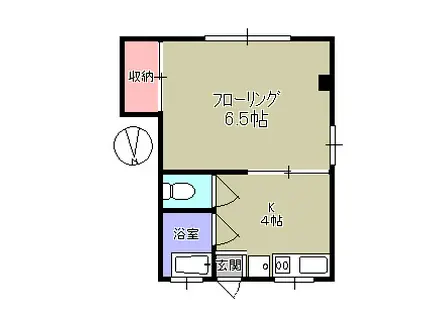 コーポ堀越(1K/2階)の間取り写真