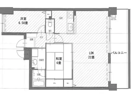 ダイアパレス緑が丘(2LDK/3階)の間取り写真