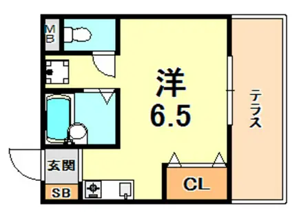アルページュ(ワンルーム/1階)の間取り写真