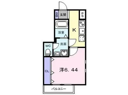 FSTYLE田井城2号館(1K/2階)の間取り写真