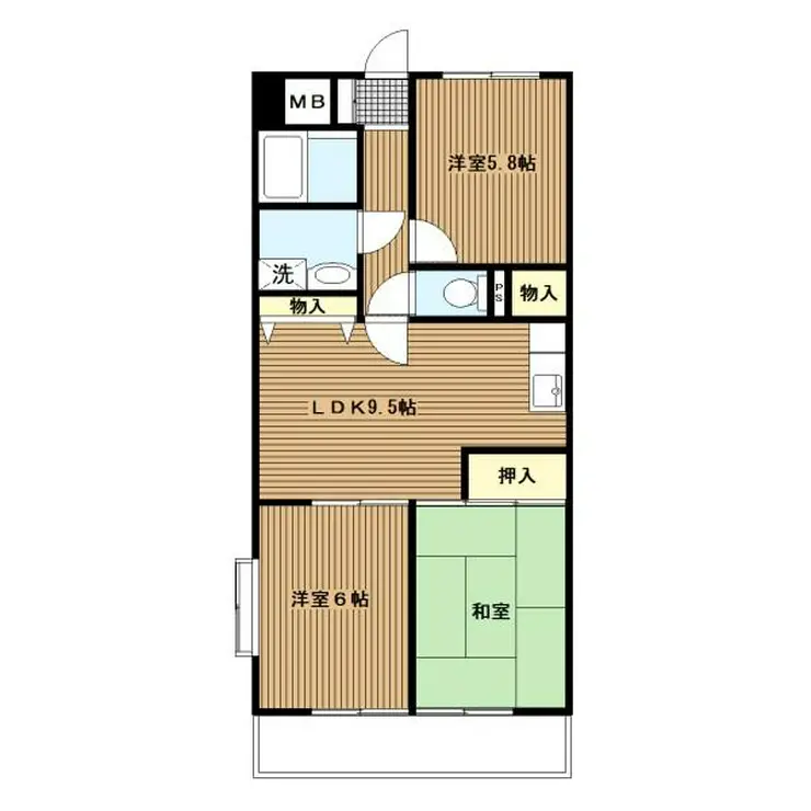 サンヴァレイ志村 3階階 間取り