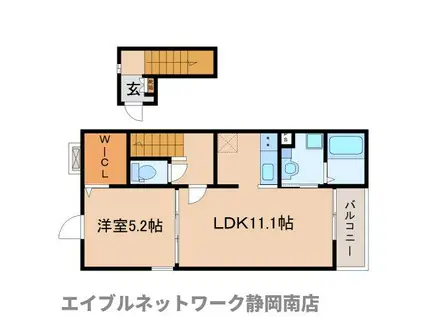 エトワールM(1LDK/2階)の間取り写真