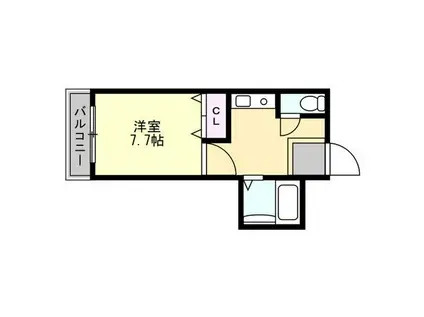 シャルマン大和田1(1DK/4階)の間取り写真