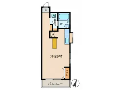 KANAMATIHOUSE(ワンルーム/2階)の間取り写真