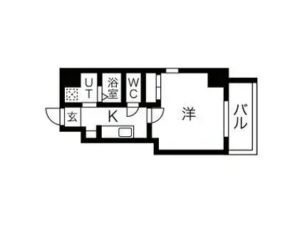 LIVES RESIDENCE SAKO(1K/4階)の間取り写真
